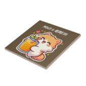 Aangepaste Pootjes en Refresh Cute Kat Ontwerp Tegeltje (Zijkant)
