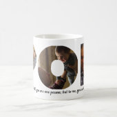 Aangepaste POP 3 Photo Collage Quote Vaderdag Koffiemok (Center)