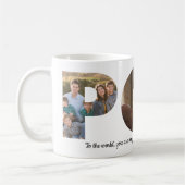 Aangepaste POP 3 Photo Collage Quote Vaderdag Koffiemok (Links)