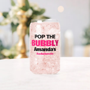 Aangepaste Pop De Bubbly Bachelorette Party Favors Blikvorm Glas