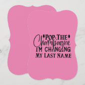 Aangepaste Pop De Champagne Ik Verander Mijn Achte Kaart (Voorkant / Achterkant)