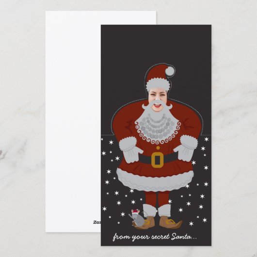 Aangepaste pop voor Santa DIY Feestdagenkaart (Voorkant / Achterkant)