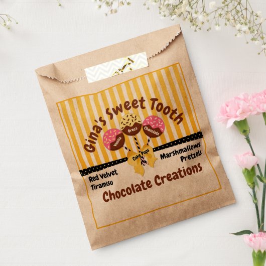 Aangepaste Poppen bakkerij Bedankzakje (Gezegeld)