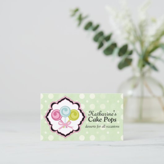 Aangepaste Poppen bakkerij Visitekaartje (Staand voorkant)