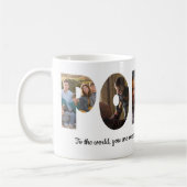 Aangepaste POPPY 5 Fotocollage Quote Vaderdag Koffiemok (Links)