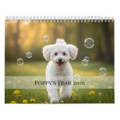 Aangepaste Poppy-hond 2026 Agenda Kalender (Hoes)