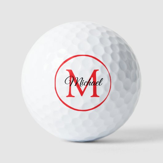 Aangepaste Populaire Monogram Initiaal Letter Naam Golfballen (Voorkant)
