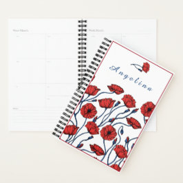 Aangepaste popy Flower Bouquet Planner