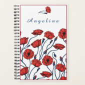 Aangepaste popy Flower Bouquet Planner (Voorkant)