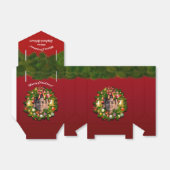 Aangepaste portret Kerstkrans Bedankdoosjes (Uitgevouwen)