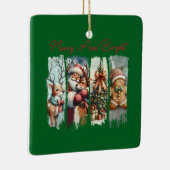 Aangepaste Portret Rechthoek Luchtverfrisser, Pine Keramisch Ornament (Rechts)