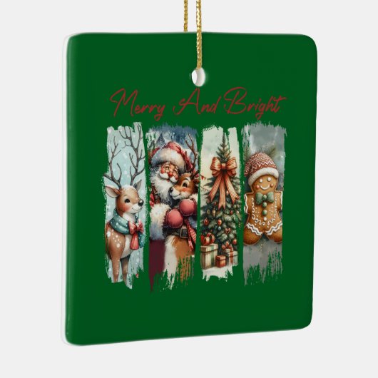 Aangepaste Portret Rechthoek Luchtverfrisser, Pine Keramisch Ornament (Rechts)