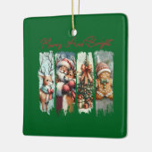 Aangepaste Portret Rechthoek Luchtverfrisser, Pine Keramisch Ornament (Links)