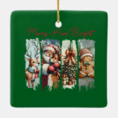 Aangepaste Portret Rechthoek Luchtverfrisser, Pine Keramisch Ornament (Achterkant)