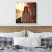 Aangepaste Portret van Haar – Een Speciale Cadeau Canvas Afdruk (Insitu (Slaapkamer))