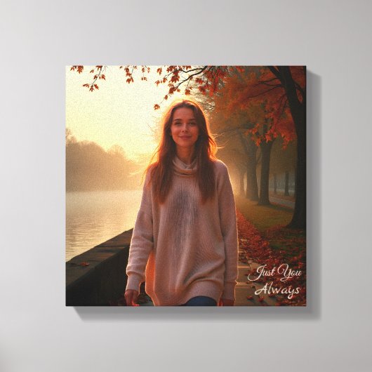 Aangepaste Portret van Haar – Een Speciale Cadeau Canvas Afdruk (Voorkant)
