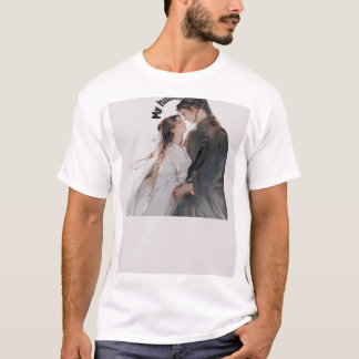 Aangepaste Portretfoto T-Shirt voor Koppels | Pers