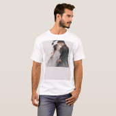 Aangepaste Portretfoto T-Shirt voor Koppels | Pers (Voorkant volledig)