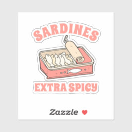 Aangepaste Portugal Lover Sardines Lichtroze Tekst Sticker