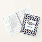 Aangepaste Portugese Tegels Azulejo Recipe Notitieboek (Binnen)