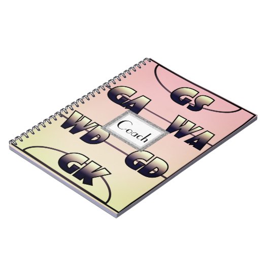 Aangepaste posities voor Netball Player Notitieboek (Linkerzijde)