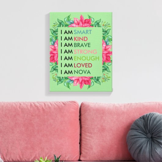 Aangepaste positieve effecten voor kinderen canvas afdruk (Insitu (Woonkamer))