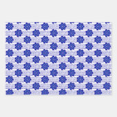 Aangepaste Positieve Vibes, Blauwe Bloemen Kwaad O Inpakpapier Vel (Voorkant)