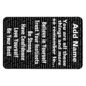 Aangepaste positieve woorden bevestigen magneet (Horizontaal)