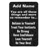 Aangepaste positieve woorden bevestigen magneet (Verticaal)