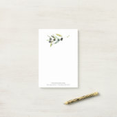 Aangepaste Post Het Notities Waterverf Olive Branc Post-it® Notes (Op bureau)