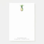 Aangepaste Post Het Notities Waterverf Pineapple Post-it® Notes (Voorkant)