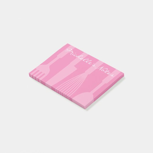 Aangepaste post-it noten met keukenkookgerei post-it® notes (Schuin)