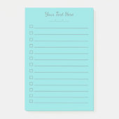 Aangepaste Post-it® notes aanbieden | Aqua 4x6 (Voorkant)