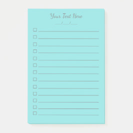 Aangepaste Post-it® notes aanbieden | Aqua 4x6