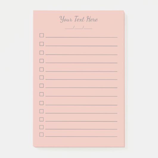 Aangepaste Post-it® notes aanbieden | Koraalgrijs (Voorkant)