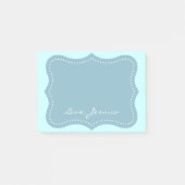 Aangepaste Post-it® notes blauwe haakje turquoise (Voorkant)