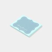 Aangepaste Post-it® notes blauwe haakje turquoise (Schuin)