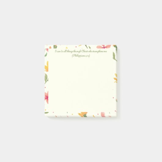 Aangepaste Post it Notes - Bloemenrand (Voorkant)