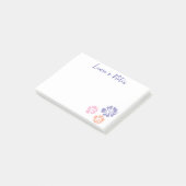 Aangepaste Post-it® notes met Hibiscus bloem logo (Schuin)