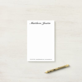 Aangepaste Post-it Notes met naam en contactgegeve