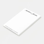 Aangepaste Post-it Notes met naam en contactgegeve (Schuin)