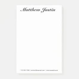 Aangepaste Post-it Notes met naam en contactgegeve