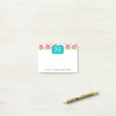 Aangepaste Post-it® notes met rozen (Op bureau)