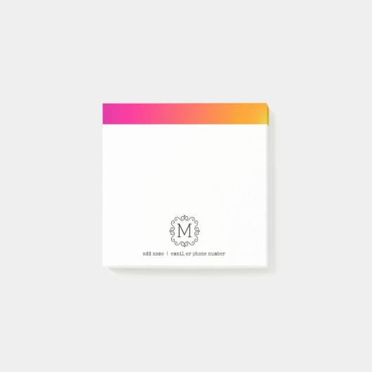 Aangepaste Post-it® notes Monogrammen (Voorkant)