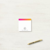Aangepaste Post-it® notes Monogrammen (Op bureau)