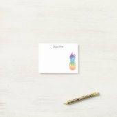 Aangepaste Post-it® notes tropische anananasappele (Op bureau)