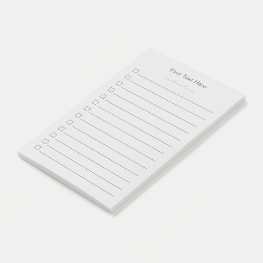 Aangepaste Post-it® notes voor takenlijst | Grijs (Schuin)