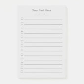 Aangepaste Post-it® notes voor takenlijst | Grijs (Voorkant)
