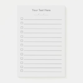 Aangepaste Post-it® notes voor takenlijst | Grijs