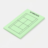 Aangepaste Post-it® notes voor tennisspeler en -co (Schuin)